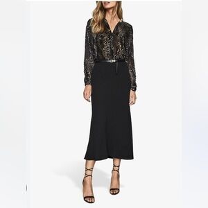 Reiss Remy Floaty Midi Skirt NWT
